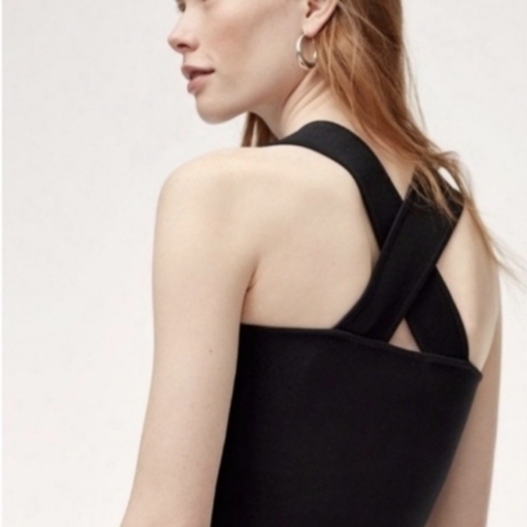 Black Square Neck Women's Top - Picture 2 of 8